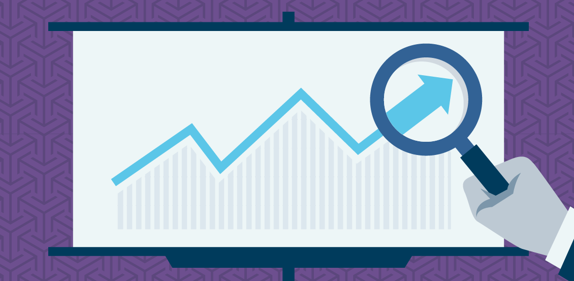 illustration of a chart and a magnifying glass