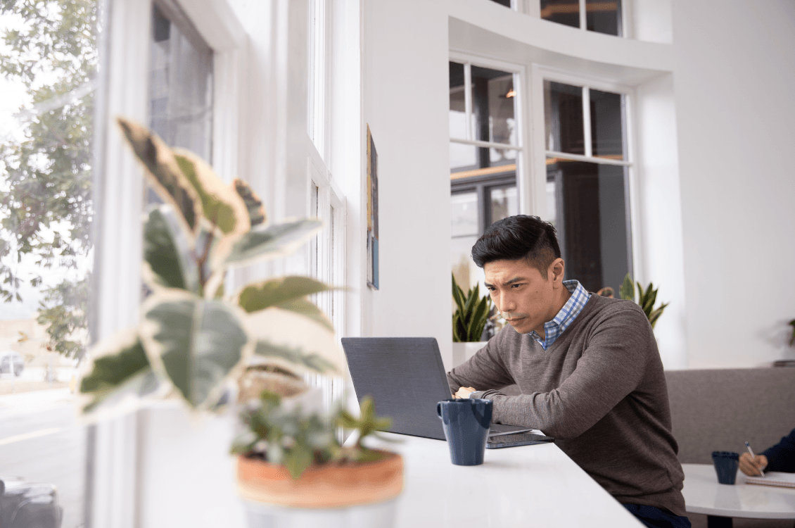 Man at computer