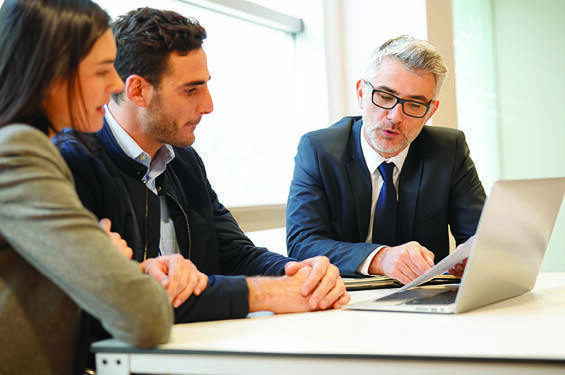 A group of professionals in a meeting.